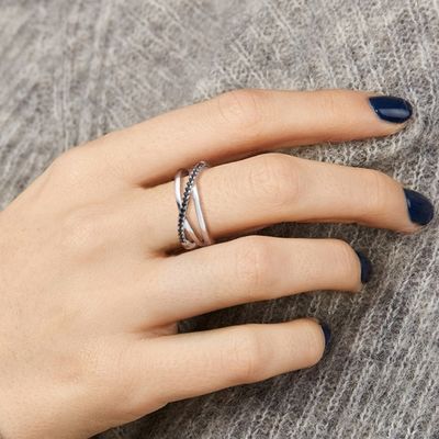 Dreiergruppen-Diamond Ring SGS 2.1g 0.172cm Sterling Silver Jewelry Rings 5A CZ