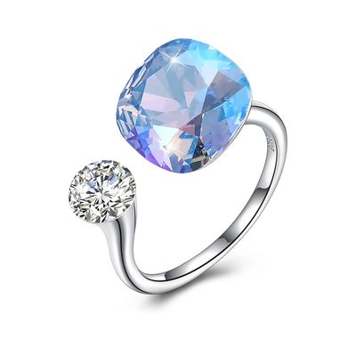 3,43 Staffelungs-Jedermann-Funk Diamond Ring des Gramm-0.5cm Sterling Silver Jewelry Sets 925