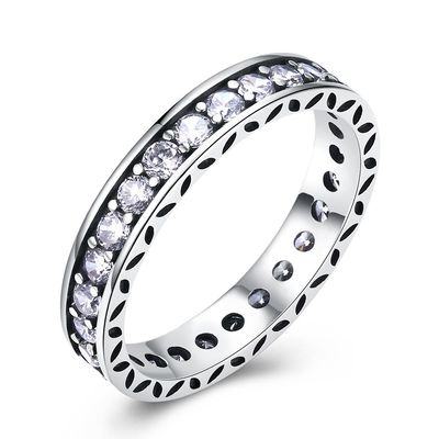 Steintennis-Ring Sterling Silvers 925 AAA CZ