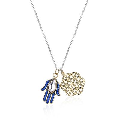 17in 1.7g 925 Sterling Silver Necklace Chain SGS-Blumen-Teufel-Augen-Halskette