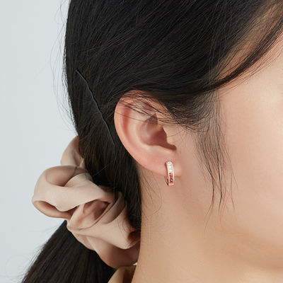 1.35cm Band Sterling Silver Jewelry Earrings