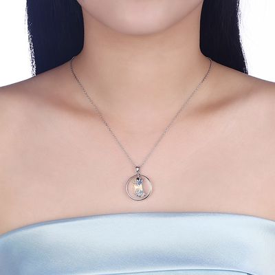 Mond-Schlüsselbein-Ketten-Halskette ODM 3.3g 2.8cm Sterling Silver Jewelry Necklaces