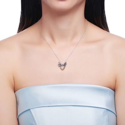 1.48ft 3.93g Sterling Silver Jewelry Sets 14K Gold überzogene Bienen-hängende Halskette