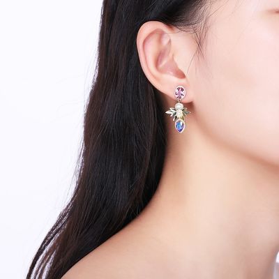 Diamond Gift Sterling Silver Jewelry-Ohrringe