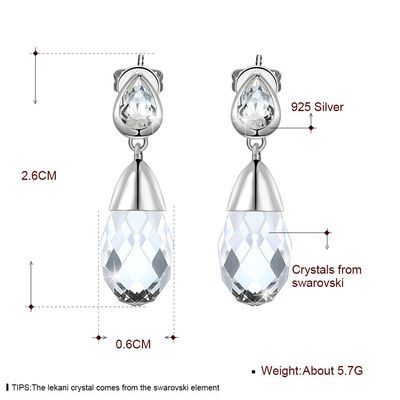 Gold 0.2oz Sterling Silver Jewelry Earrings 14k überzog Wasser-Ohrgehänge