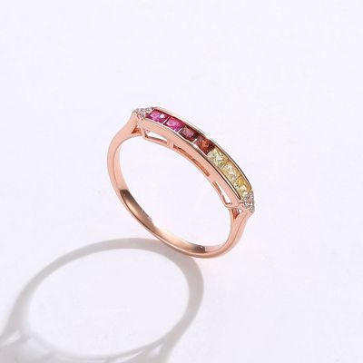 hypoallergenic 0.14cm 2 Gramm Sterling Silver Jewelry Rings Crystal Ring