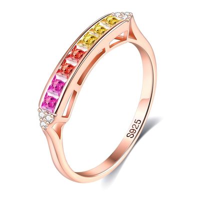 hypoallergenic 0.14cm 2 Gramm Sterling Silver Jewelry Rings Crystal Ring