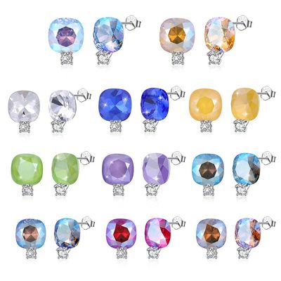 Multi Farbe Sterling Silver Jewelry Earrings