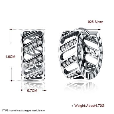 Kronen-Bolzen-Ohrringe SGS 0.17oz 1.6cm Sterling Silver Jewelry Earrings Hypoallergenic