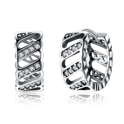 Kronen-Bolzen-Ohrringe SGS 0.17oz 1.6cm Sterling Silver Jewelry Earrings Hypoallergenic