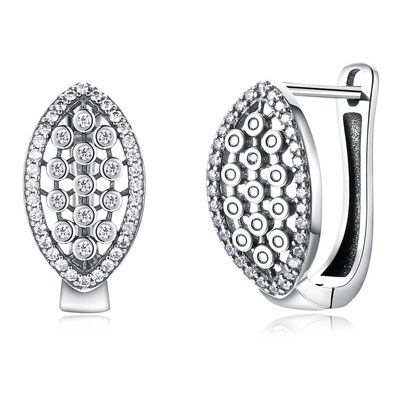 1.9x1cm 4,6 Gramm wirklicher Diamond Earrings Hanukkah 925 Sterling Silver Earrings