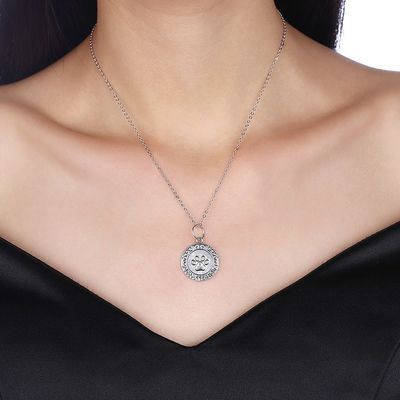 16in 0.9g Paw Print Necklace Lovely 3A CZ 925 silberne Halskette