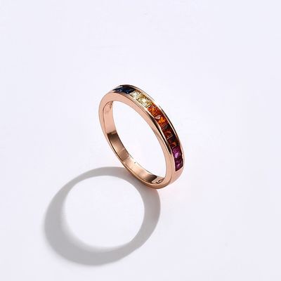 8.3in 0.07oz Sterling Silver Crystal Ring 14k Zirkon-Verlobungsringe ODM