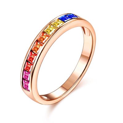 8.3in 0.07oz Sterling Silver Crystal Ring 14k Zirkon-Verlobungsringe ODM