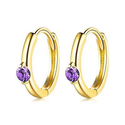 Edelstahl-Goldband-Ohrring-Partei CZ 1.6g 1.5x0.3cm wirkliches silbernes ODM Ohrringe
