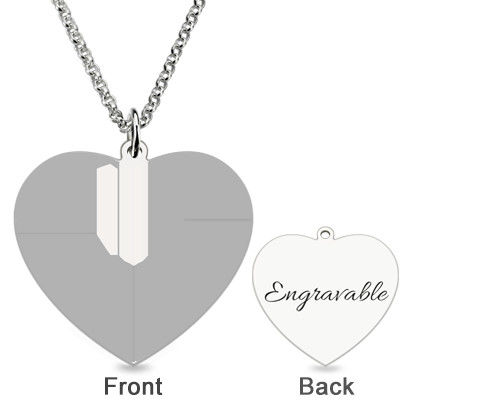 0.88in 3 Gramm-kundenspezifisches silbernes Halsketten-Sterling Silver Foto Engraved Necklace ODM