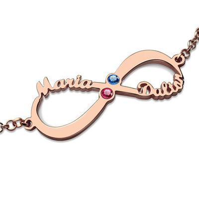 1.76in 5 Namen-Buchstabe-Armband Gramm-kundenspezifisches silbernes Armbänder Birthstone 5A CZ