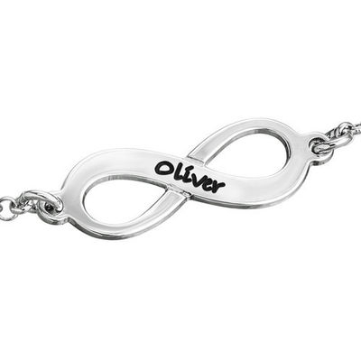 0.18oz 0.79cm Dreiergruppen-Unendlichkeits-Armband des kundenspezifische silberne Armband-festes Gold18k