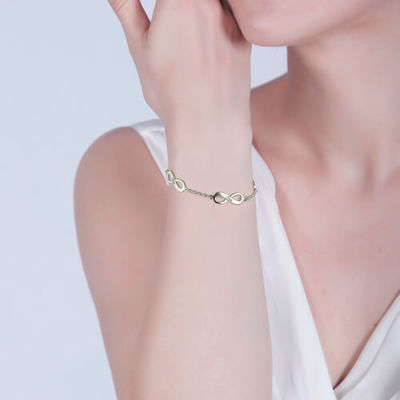 7.5in eine 6 Gramm-Unendlichkeits-Namen-Armband-Freund personifizierten Namen-Armbänder SGS
