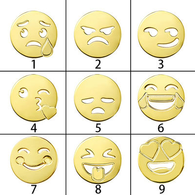 Erinnerungsanfangsnamen-Halskette der 1.8ft 0.07oz Emoji Goldhalsketten-S925