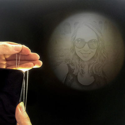 0.28in kundenspezifische silberne Freundin-projektives Foto-Halskette ODM Halsketten-0.17oz