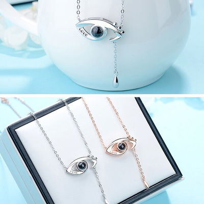 3,9 Gramm 0.48X0.84in Angel Eyes Necklace Custom Light Projektions-Halskette ODM