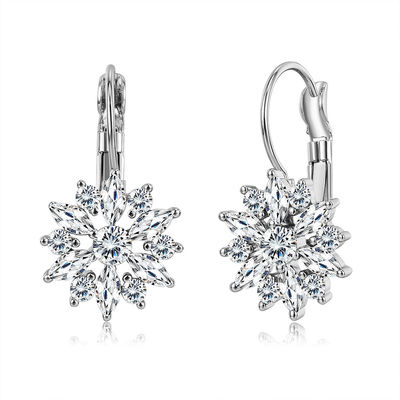 Band-Ohrringe Soem 21mm Kristall-2.14g baumeln kundenspezifisches Tropfen-Band-Ohrring-Schmuck
