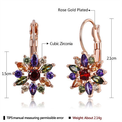 Band-Ohrringe Soem 21mm Kristall-2.14g baumeln kundenspezifisches Tropfen-Band-Ohrring-Schmuck