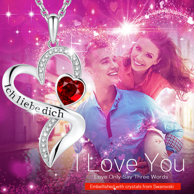 925 Sterling Silver Heart Pendant Necklace 18&quot; in der Längen-doppelten endlosen Liebe