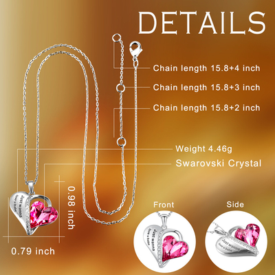 0.79x0.98in ästhetische Sterling Silver Heart Pendant Necklace Liebe U Babe Heart