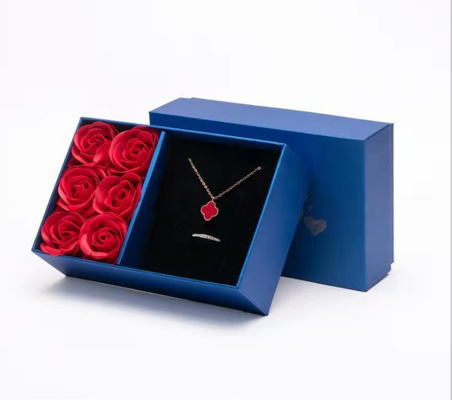 Schmuckkästchen-Halsketten-Kasten-Ohrring-Kasten Ring Box 115*115*110 Millimeter 0,406 Kilogramm Rose Flower Gift Jewelry Box Verpacken