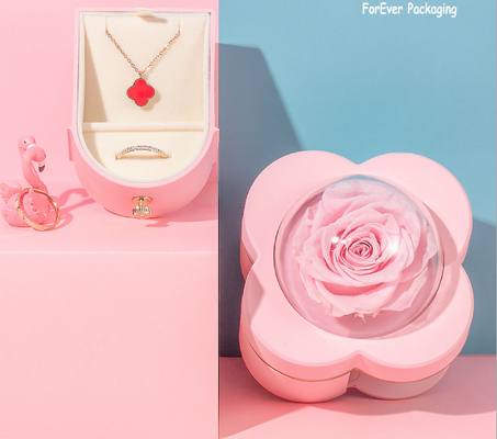 Geschenk, das rote Rose Jewellery Ring Box 3,2 Unzen 5&quot; x1.5 &quot; x1.5 verpackt“