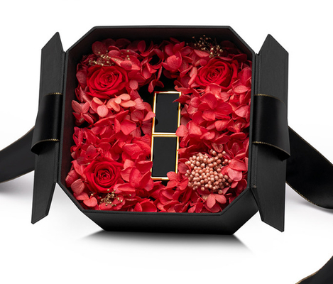Schwarze Rose Flower Gift Jewelry Box 0,406 Kilogramm für Halsketten-Ohrring-Ring