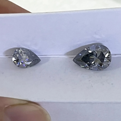 Großhandel 0.5ct 1ct 2ct Grau Mossinat Diamant Edelstein Grau Farbe Oval Pärchen Schnitt Locker Natur Moissanit Hochzeitsringe