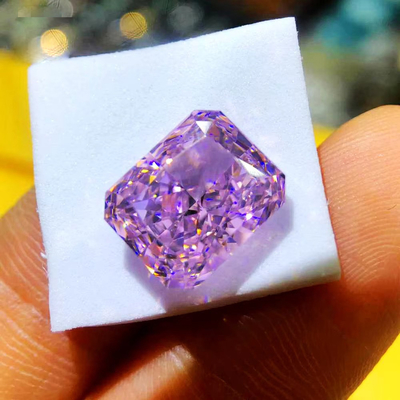 GRA Pink Mosanite Gem Radiant Cut VVS Loose Smaragd Moissanite Diamant Prinzessin Schnitt Moissanite Ring rosa Moissanite
